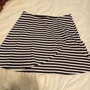 Black and white stripped skirt